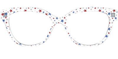 The Multi Stars Crystal with Silver Foil - Front Top Thumbnail - Pair Eyewear