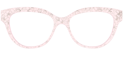 The Pink Shimmer Petals with Silver Foil - Front Top Thumbnail - Pair Eyewear