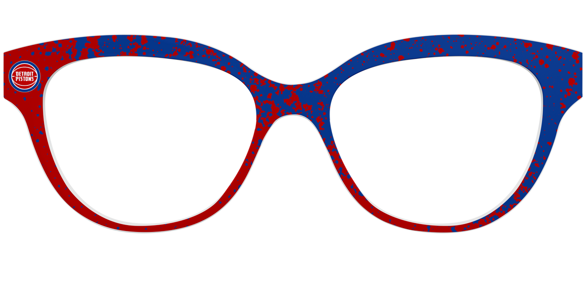 The Pistons Splatter - Front Top Image - Pair Eyewear