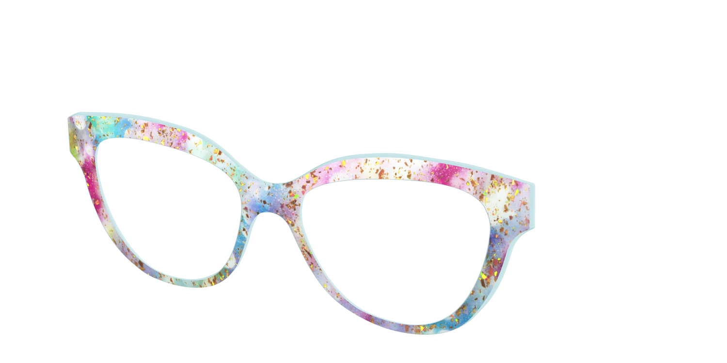 The Pixie Bokeh with Gold Flakes - Angle Top Image - Pair Eyewear