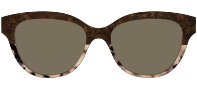 The Polarized Dark Oak Tortoise Split Sun Top - Front Top Thumbnail - Pair Eyewear