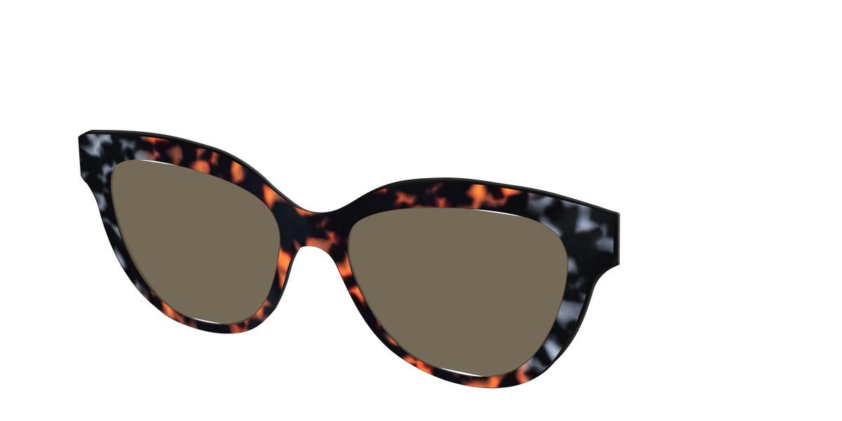 The Polarized Gray & Amber Tortoise Sun Top - Angle Top Image - Pair Eyewear