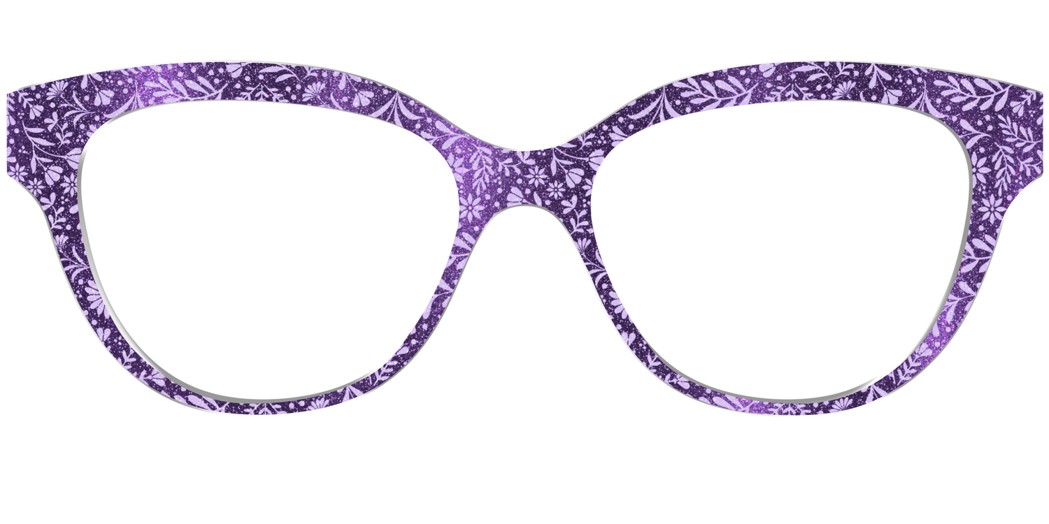 The Purple Shimmer Botanical - Front Top Image - Pair Eyewear