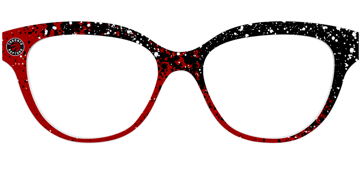 The Raptors Splatter - Front Top Image - Pair Eyewear