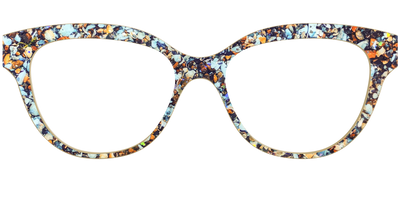 The Seashell Tortoise with Holographic Glitter - Front Top Thumbnail - Pair Eyewear