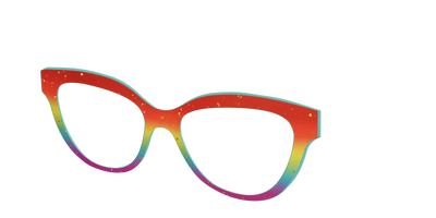 The Spectrum Gradient with Gold Flakes - Angle Top Thumbnail - Pair Eyewear