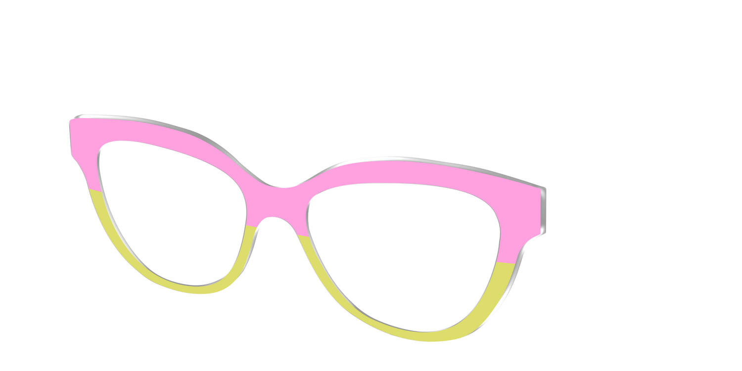 The Sweet Pea & Chartreuse Split - Angle Top Image - Pair Eyewear