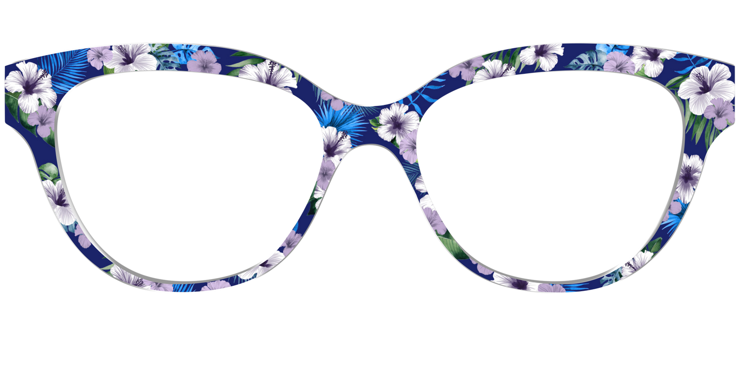 The Tropical Blue Blossoms - Front Top Image - Pair Eyewear