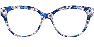 The Tropical Blue Blossoms - Front Top Thumbnail - Pair Eyewear