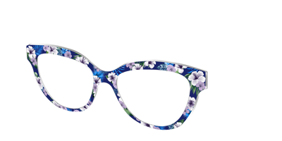 The Tropical Blue Blossoms - Angle Top Thumbnail - Pair Eyewear