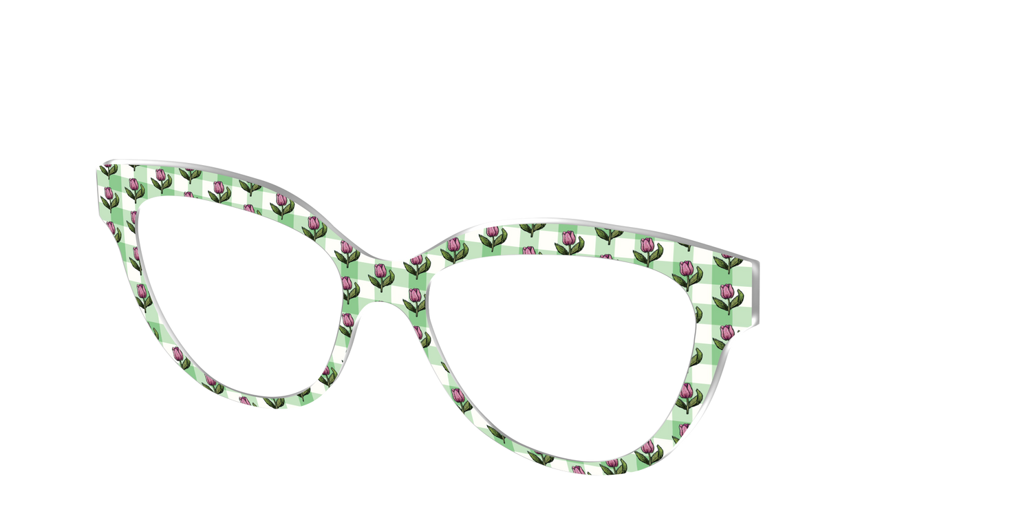 The Tulip Gingham - Angle Top Image - Pair Eyewear