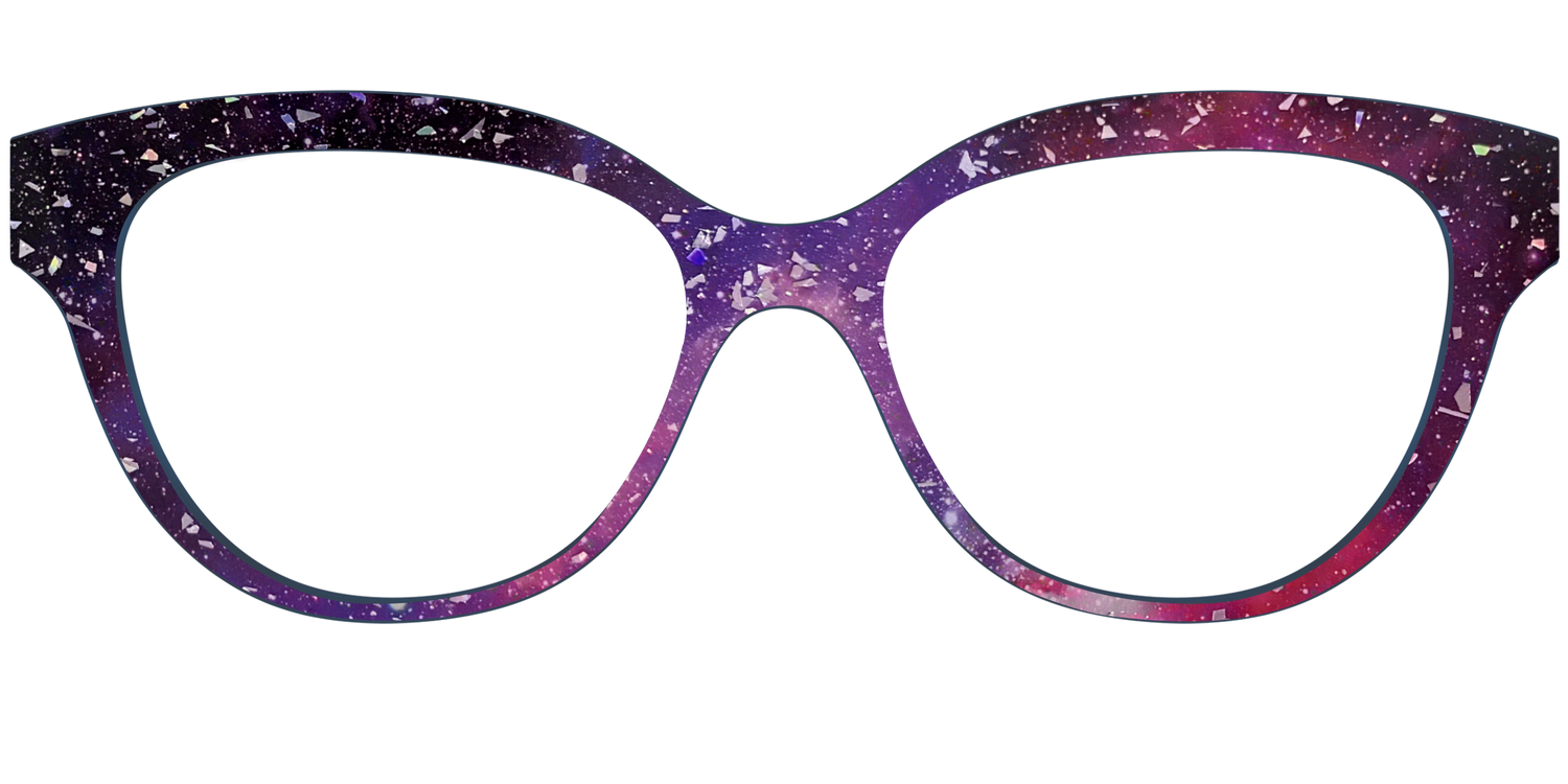 The Twilight Sky with Holographic Glitter - Front Top Image - Pair Eyewear
