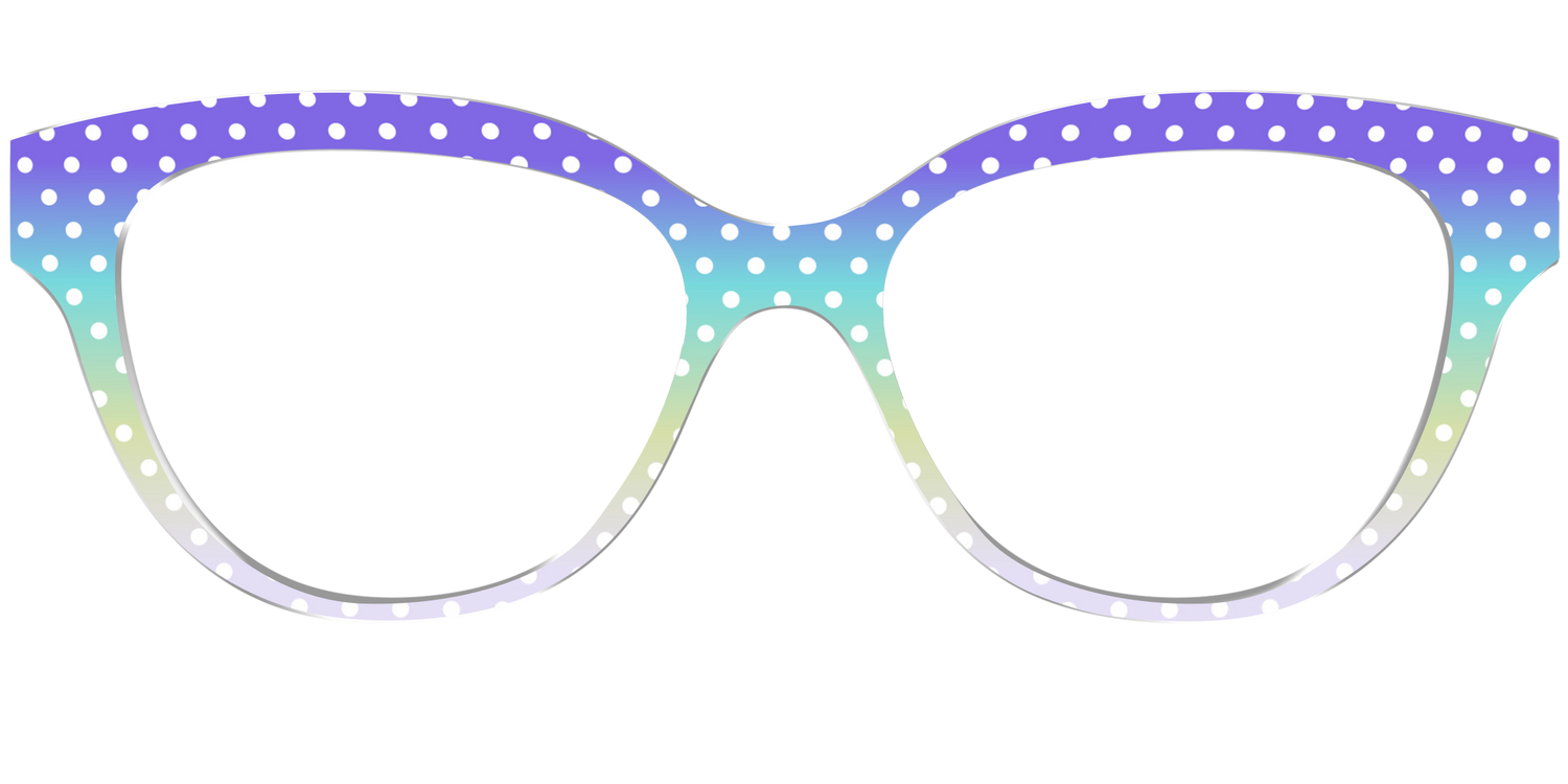 The Violet to Thistle Gradient Polka Dot - Front Top Image - Pair Eyewear