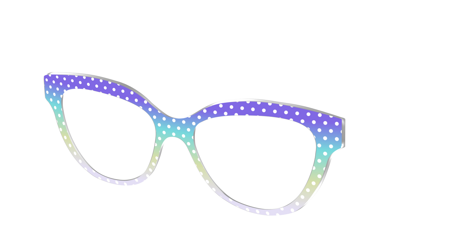 The Violet to Thistle Gradient Polka Dot - Angle Top Image - Pair Eyewear