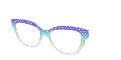 The Violet to Thistle Gradient Polka Dot - Angle Top Thumbnail - Pair Eyewear