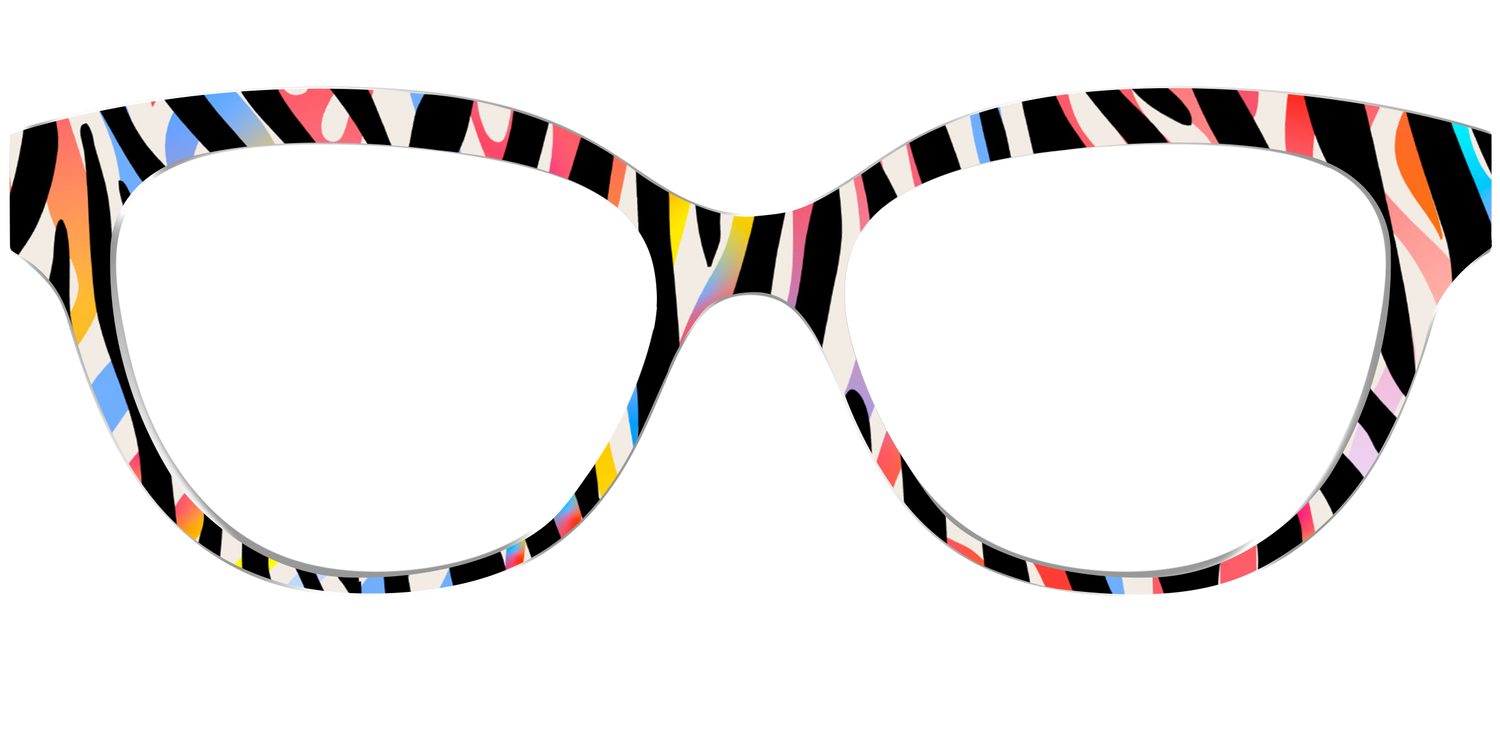 The Vivid Zebra Stripes - Front Top Image - Pair Eyewear