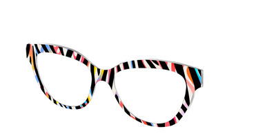 The Vivid Zebra Stripes - Angle Top Thumbnail - Pair Eyewear