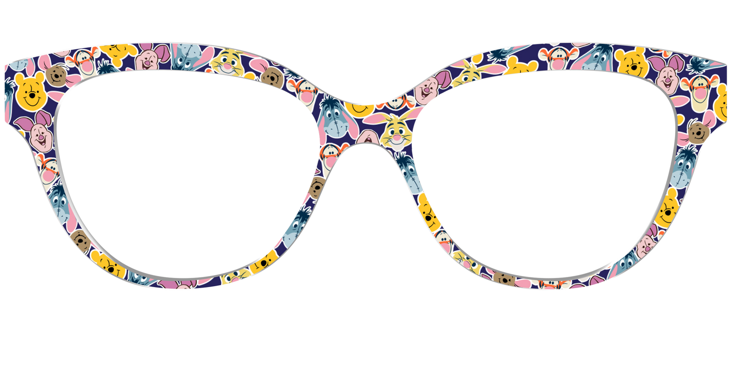 Winnie the Pooh & Friends Stickers - Front Top Image - Pair Eyewear