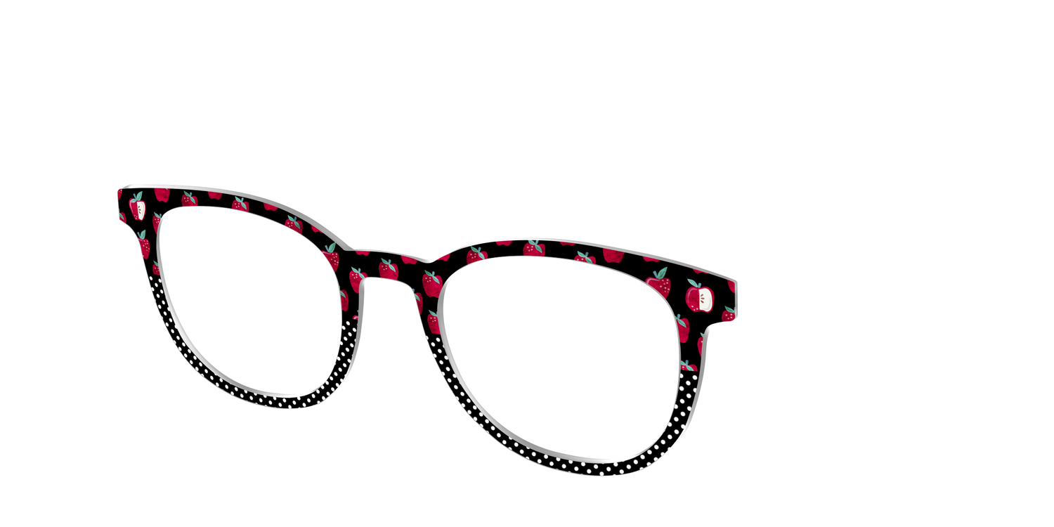 The Apple Polka Dot Split - Angle Top Image - Pair Eyewear