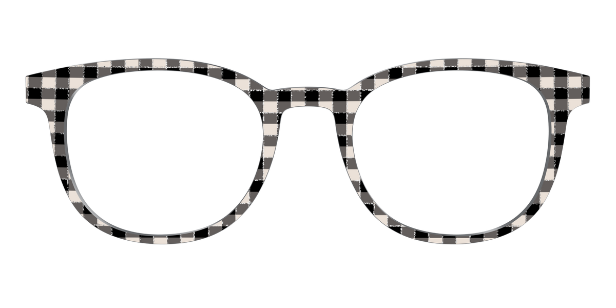 The Black Buffalo Check with Glitter - Front Top Image - Pair Eyewear