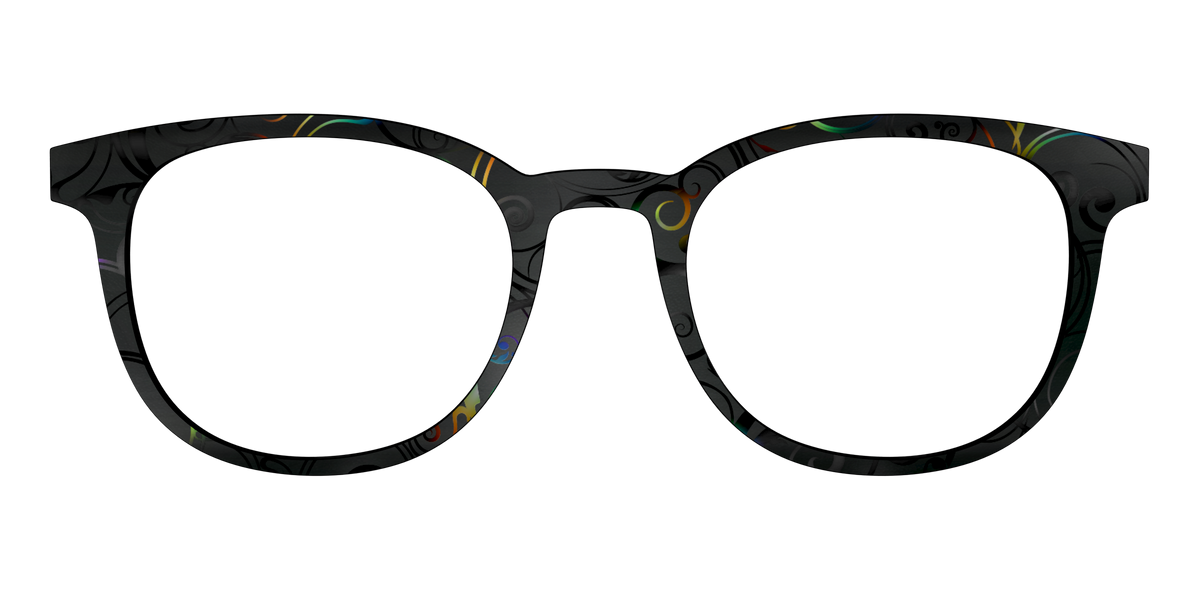 The Black Holographic Scrolls - Front Top Image - Pair Eyewear