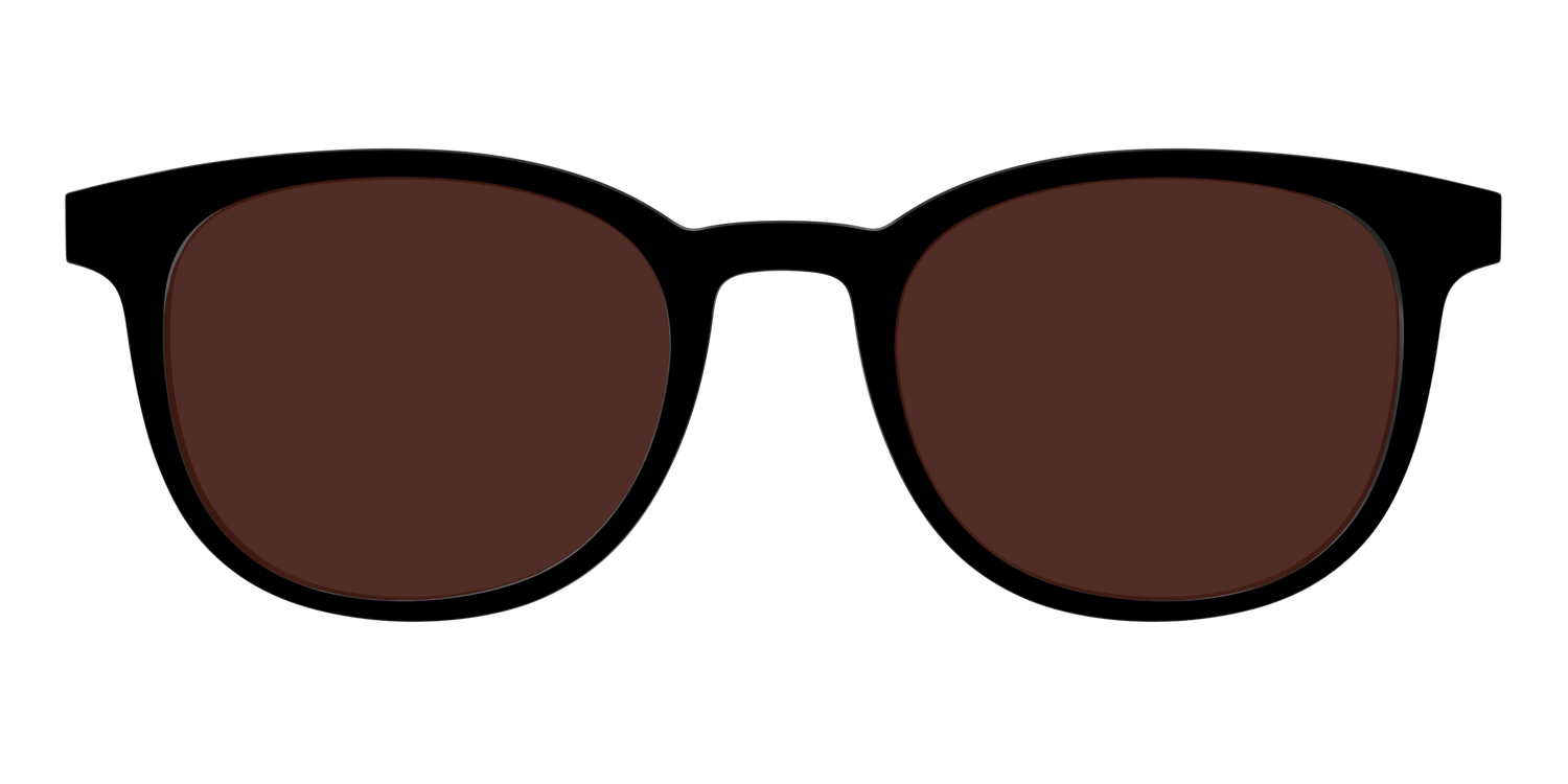 The Black with Brown Golf Lens - Front Top Image - Pair Eyewear