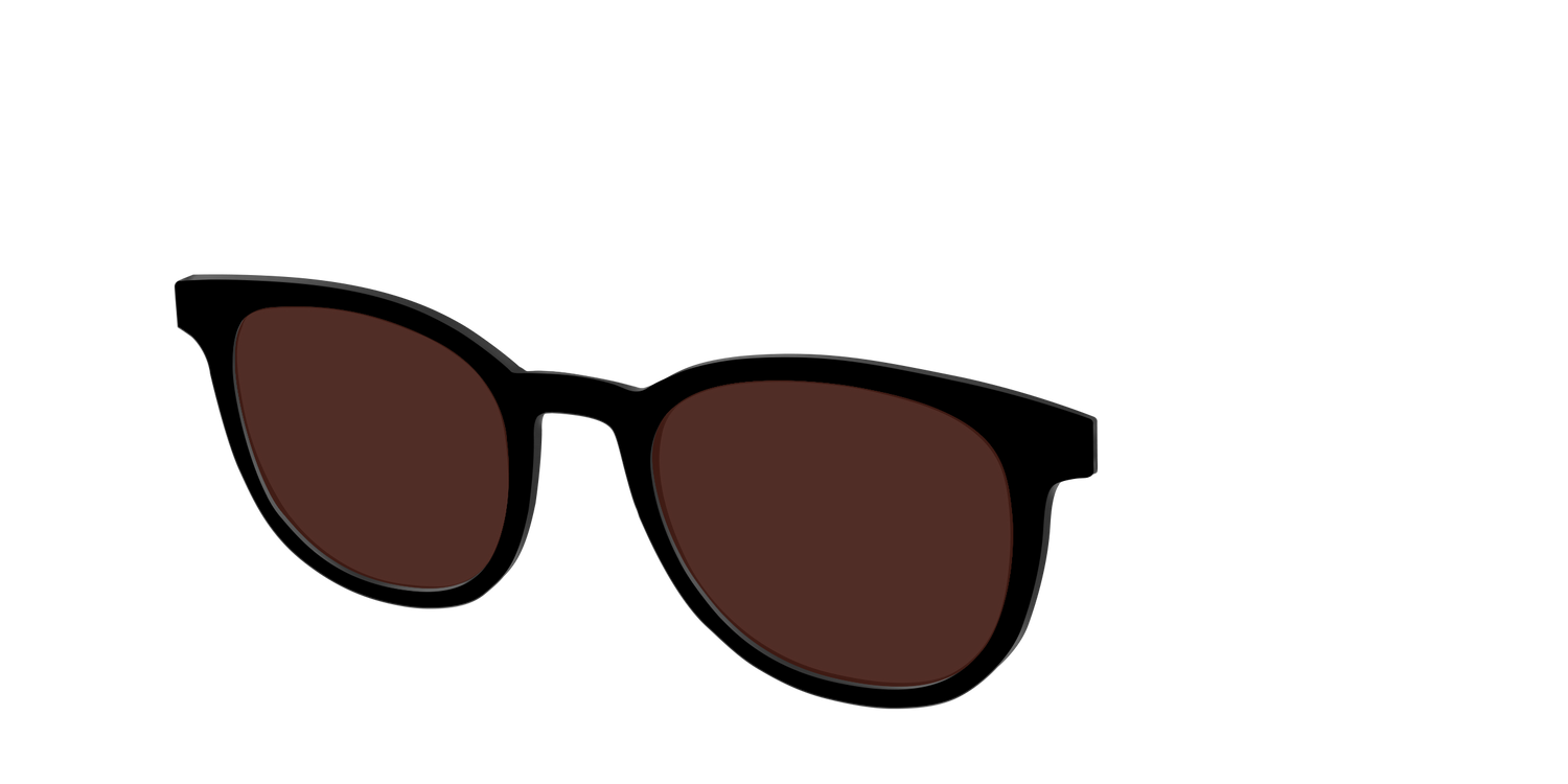The Black with Brown Golf Lens - Angle Top Image - Pair Eyewear