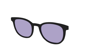 The Black With Celestial Purple Lens - Angle Top Thumbnail - Pair Eyewear