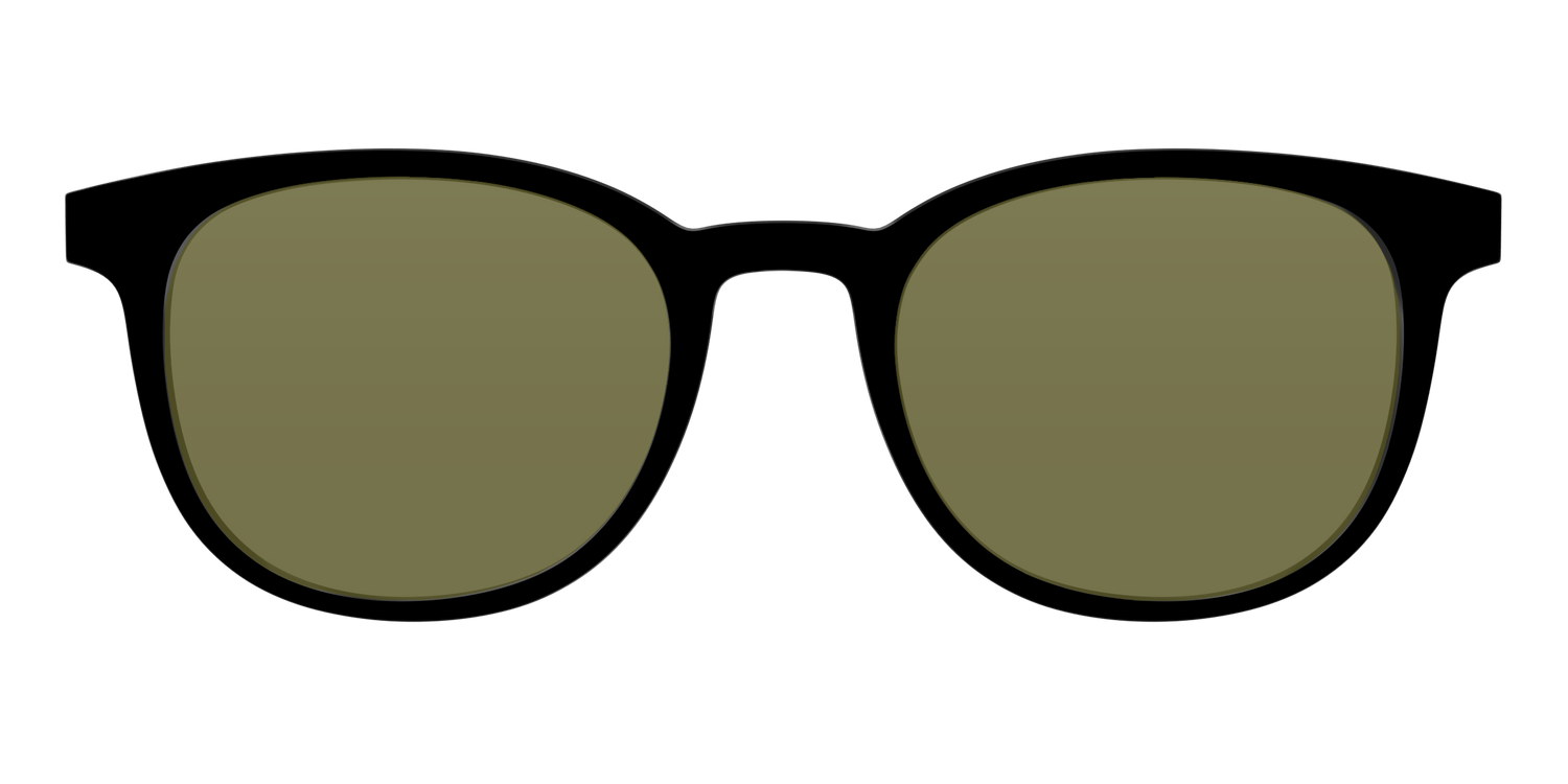 The Black with Green Racquet Sport Lens - Front Top Image - Pair Eyewear