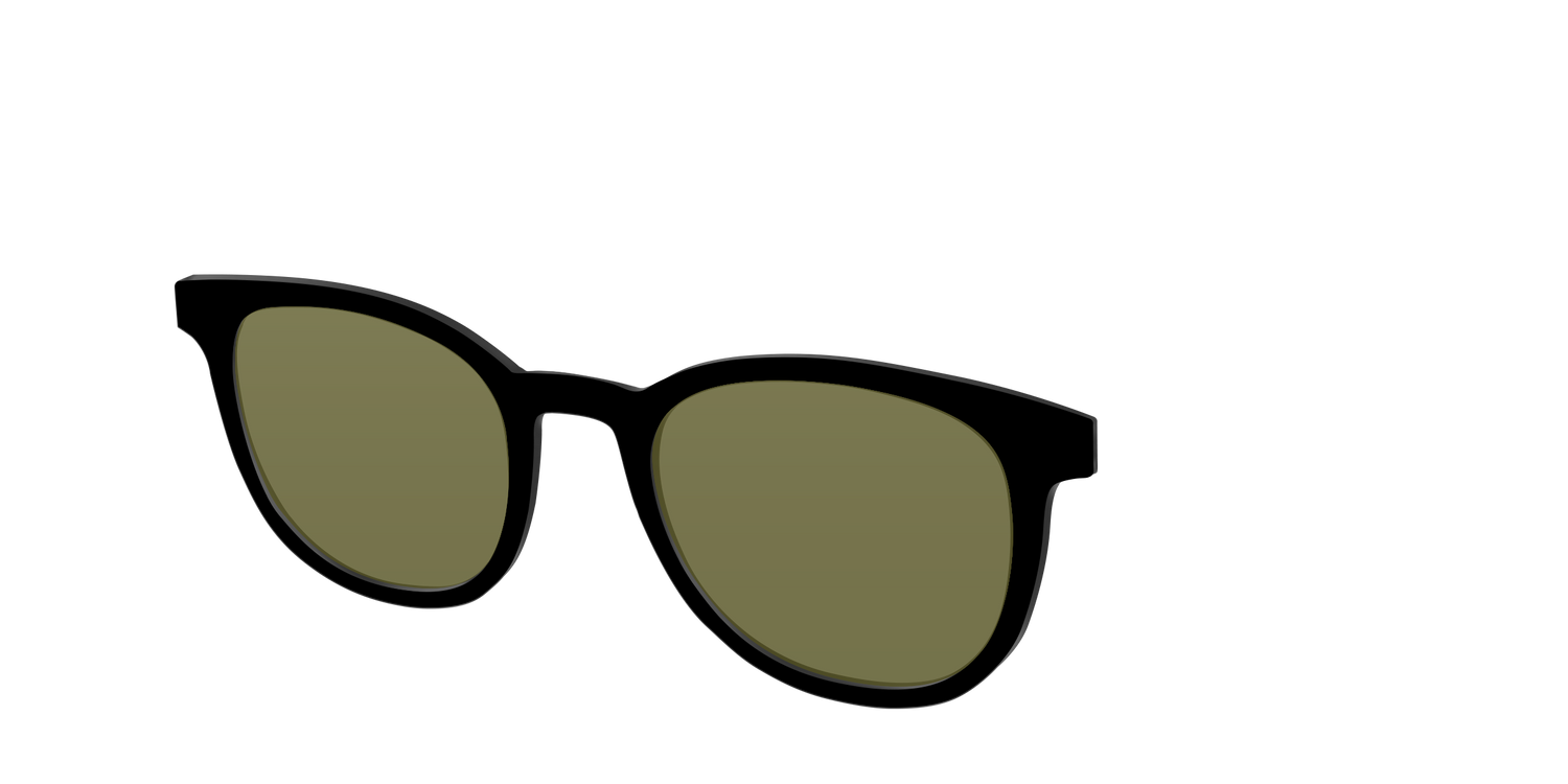 The Black with Green Racquet Sport Lens - Angle Top Image - Pair Eyewear