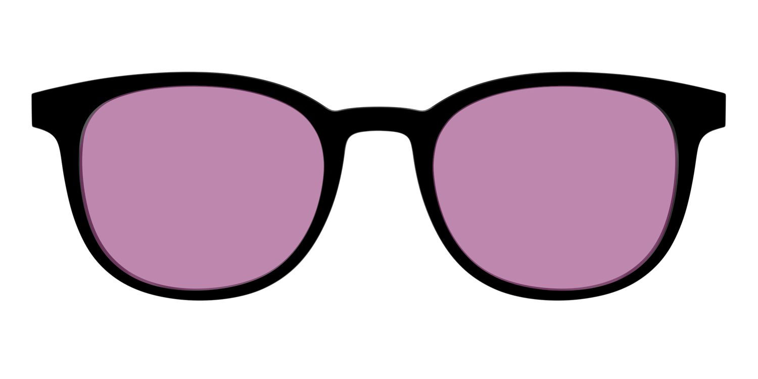The Black with Pink Racquet Sport Lens - Front Top Image - Pair Eyewear