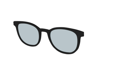 The Black With Slate Blue Lens - Angle Top Thumbnail - Pair Eyewear