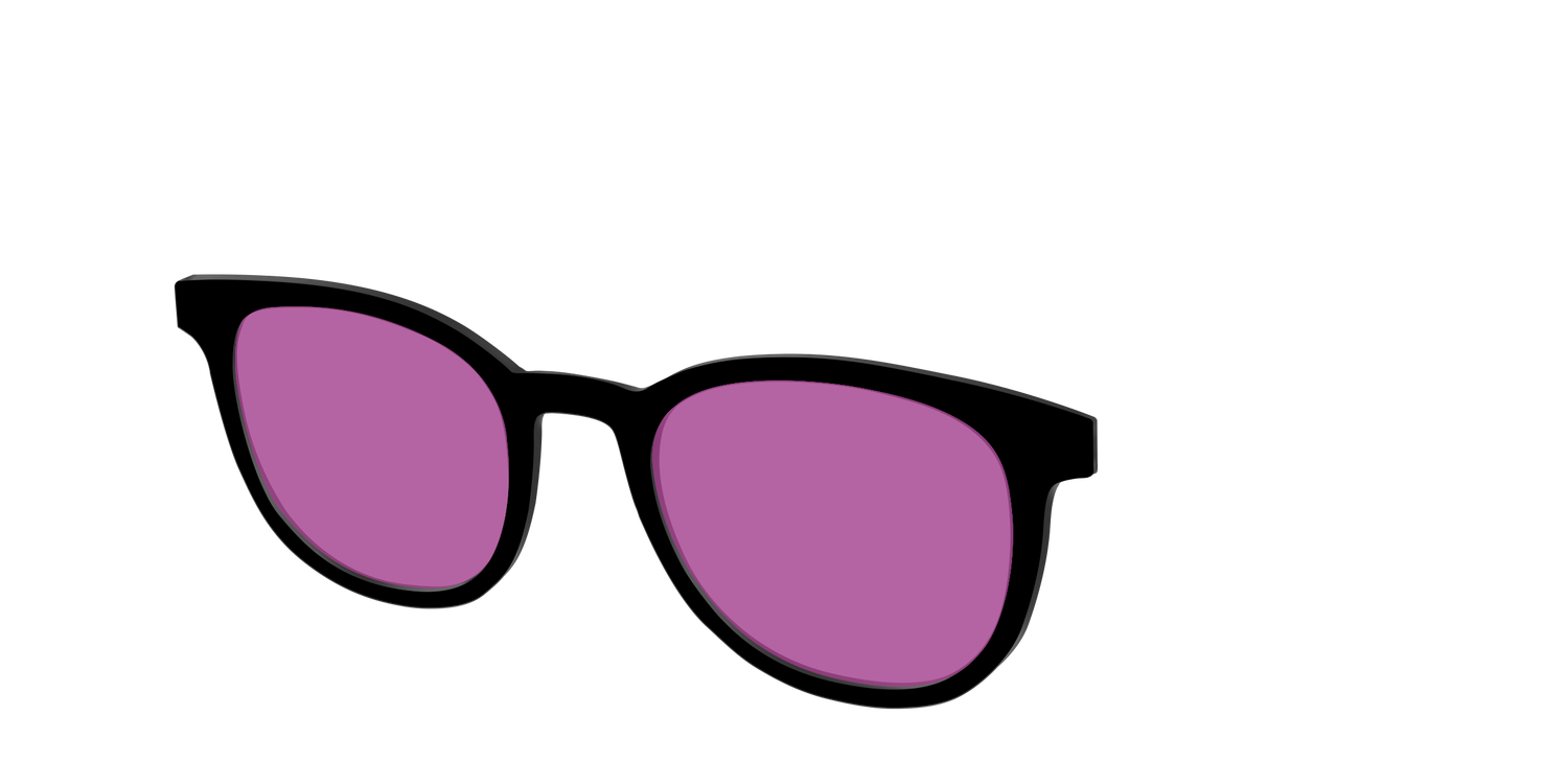 The Black with Violet Golf Lens - Angle Top Image - Pair Eyewear