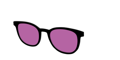 The Black with Violet Golf Lens - Angle Top Thumbnail - Pair Eyewear