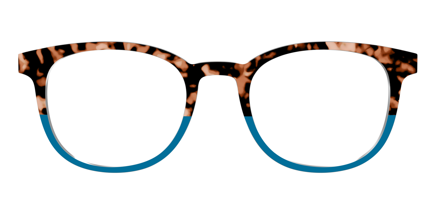 The Bondi Blue Tortoise Split - Front Top Image - Pair Eyewear