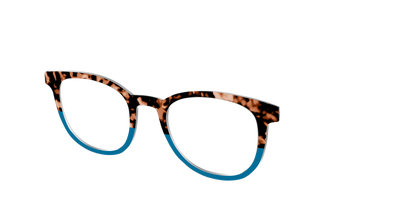 The Bondi Blue Tortoise Split - Angle Top Thumbnail - Pair Eyewear