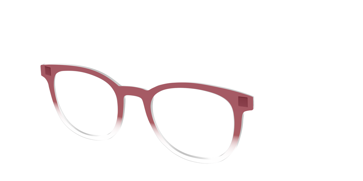 The Burgundy Gradient Crystal - Angle Top Image - Pair Eyewear
