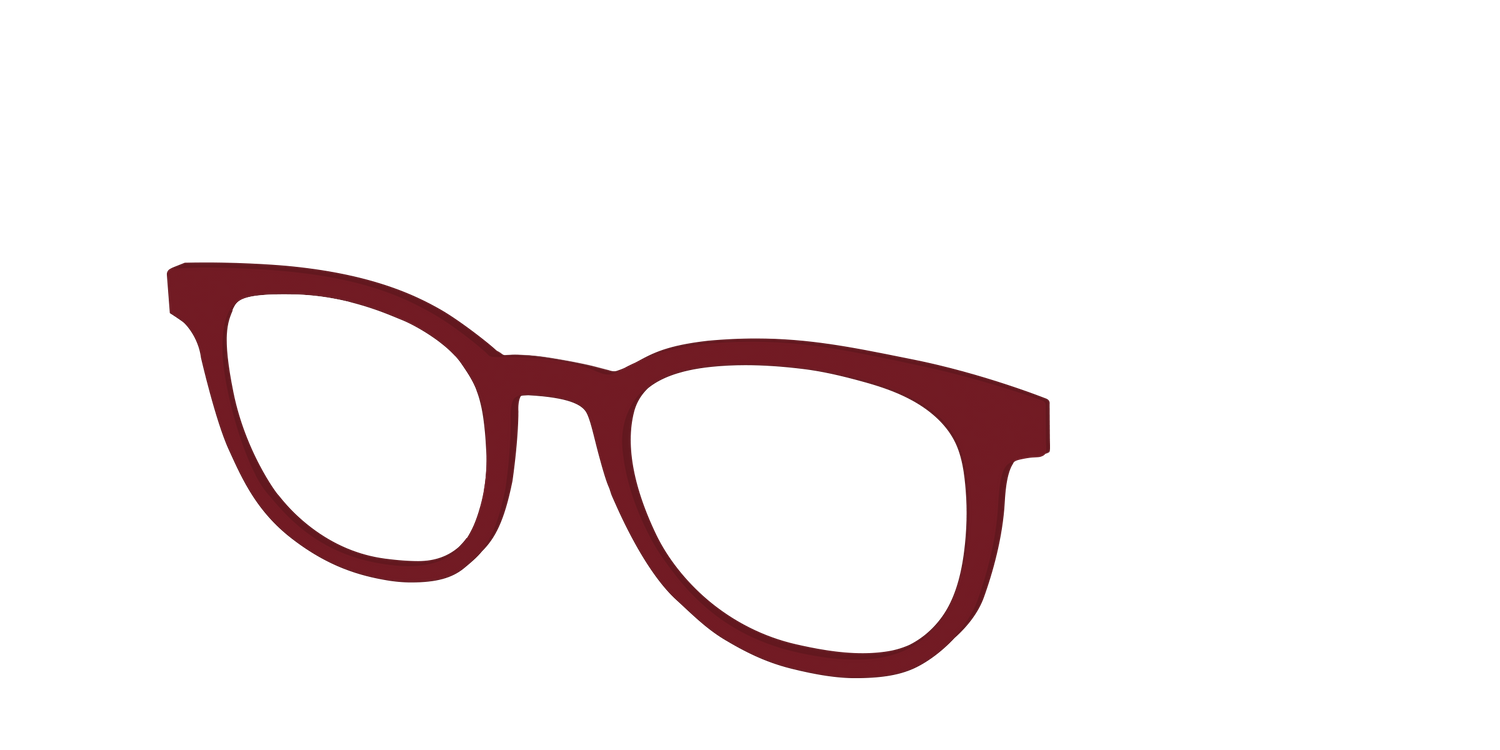 The Burgundy - Angle Top Image - Pair Eyewear
