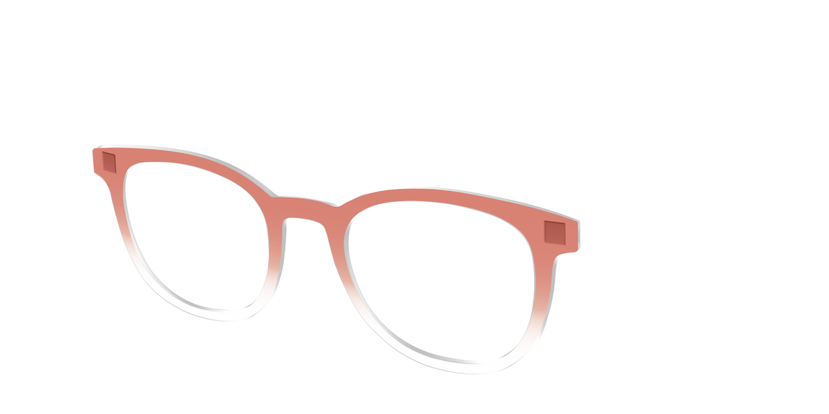 The Burnt Orange Gradient Crystal - Angle Top Image - Pair Eyewear
