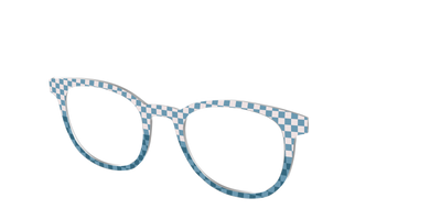 The Cerulean Check Split - Angle Top Thumbnail - Pair Eyewear