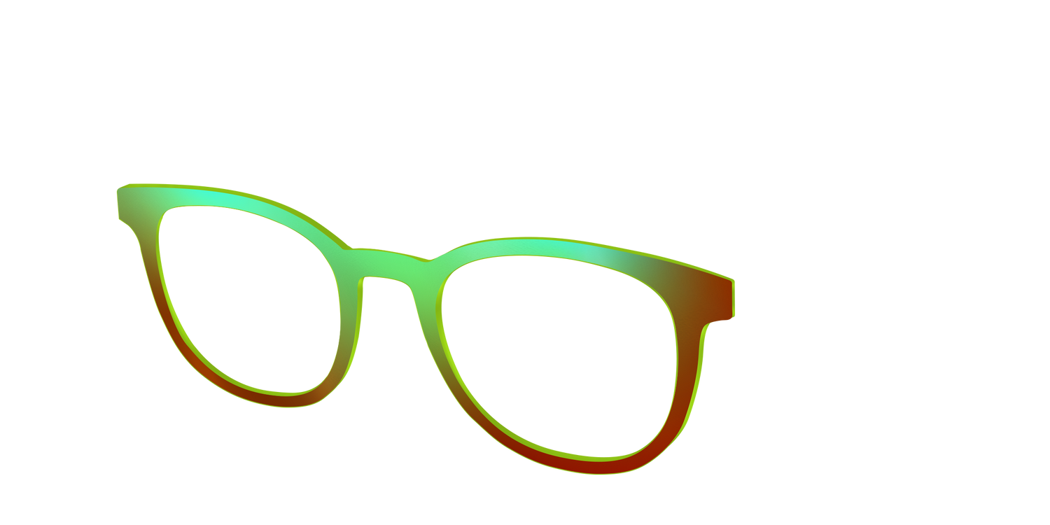 The Chartreuse Ombre - Angle Top Image - Pair Eyewear
