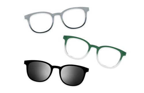 Crystal Clear Silver Metal - Set - Pair Eyewear