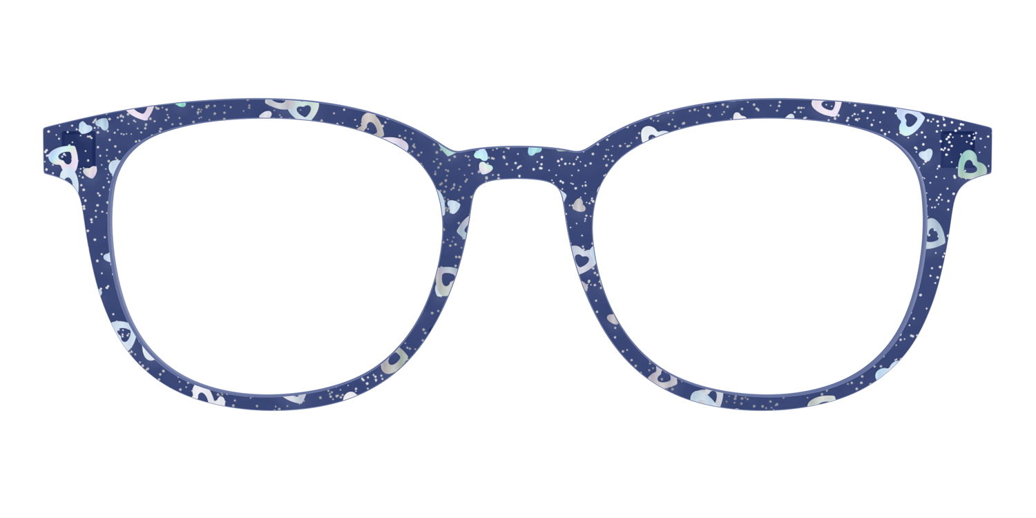 The Denim Heart Glitter Crystal - Front Top Image - Pair Eyewear