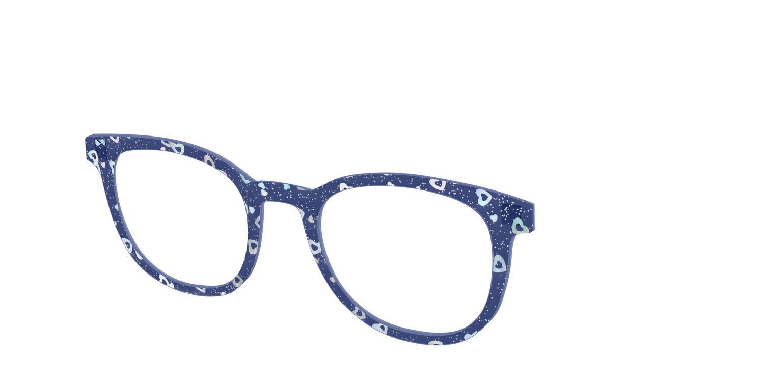 The Denim Heart Glitter Crystal - Angle Top Image - Pair Eyewear