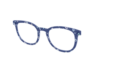 The Denim Heart Glitter Crystal - Angle Top Thumbnail - Pair Eyewear
