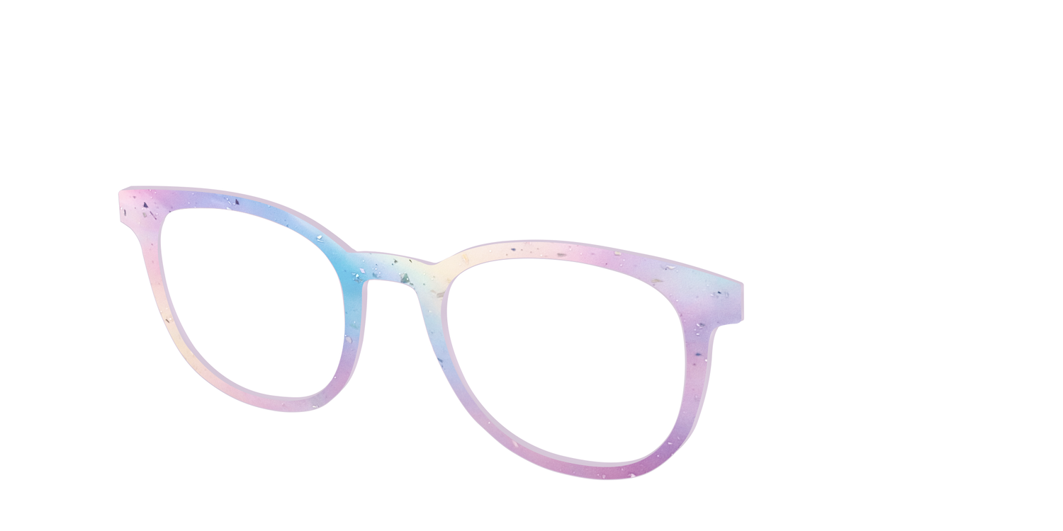 The Dreamy Pastel with Holographic Glitter - Angle Top Image - Pair Eyewear