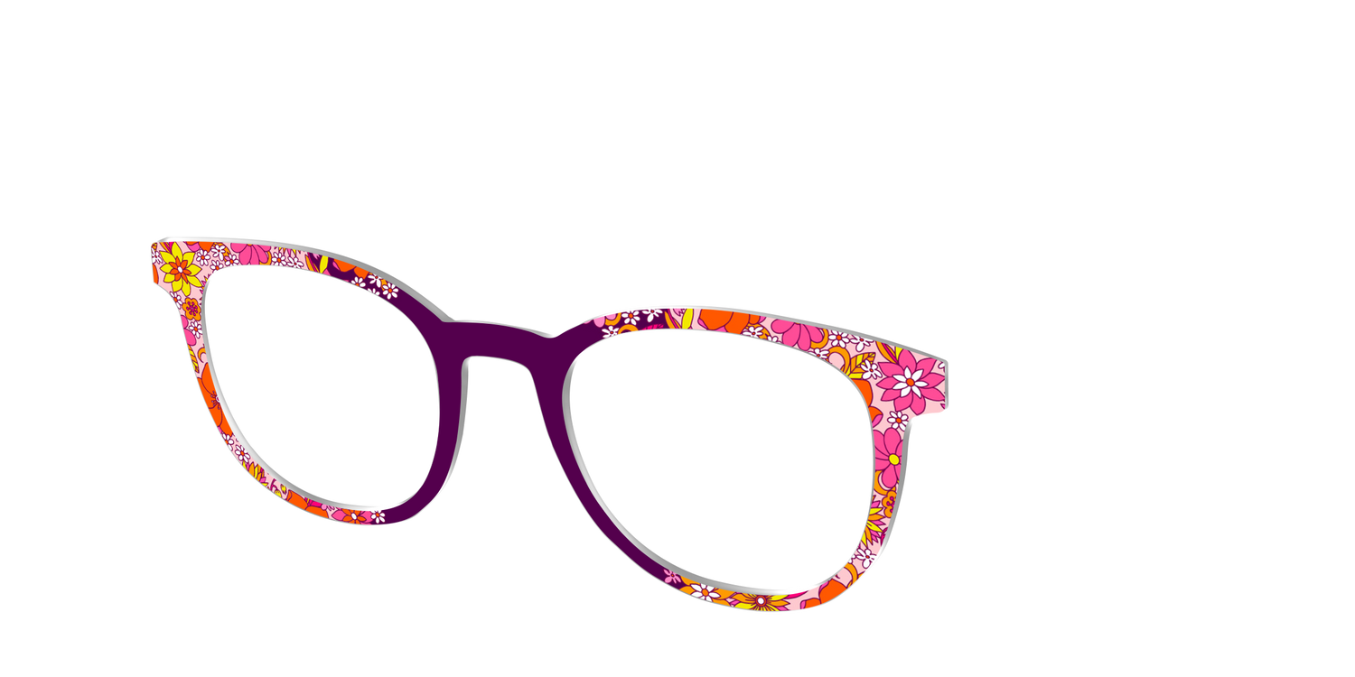 The Far Out Floral - Angle Top Image - Pair Eyewear