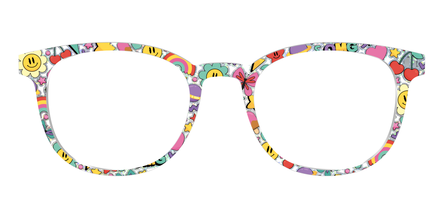 The Funky Foil Stickers - Front Top Image - Pair Eyewear