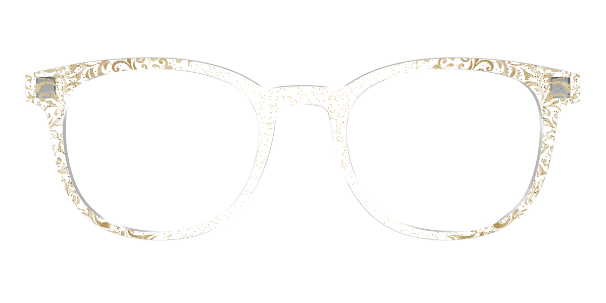 The Golden Flair Glitter Crystal with Gold Foil - Front Top Image - Pair Eyewear