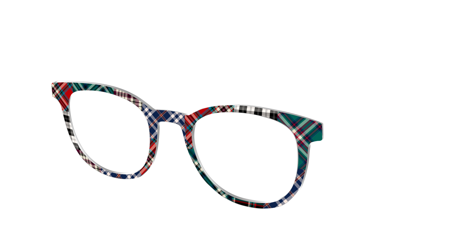 The Grunge Plaid Print Mix - Angle Top Image - Pair Eyewear